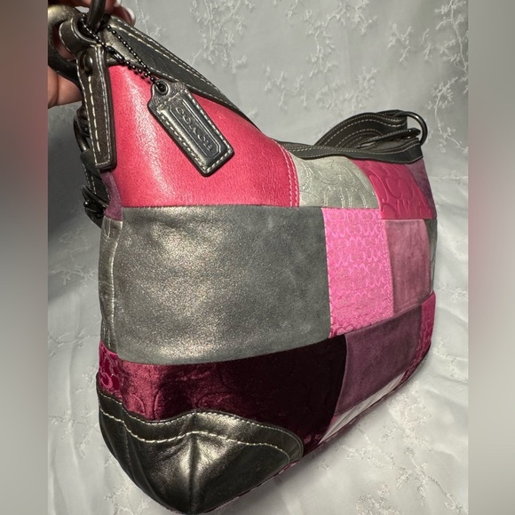 Coach Y2K Pink & Silver Patchwork Shoulder Bag - H0893-F12865 - Picture 9 of 13